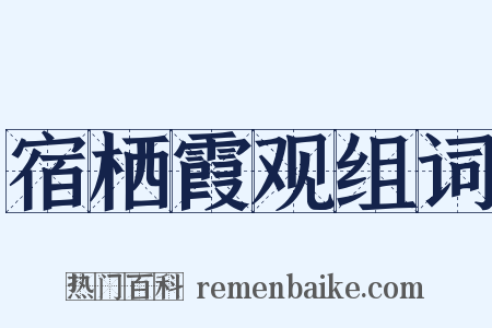 宿栖霞观组词是什么意思的图片